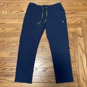 NWT Figs Quiet Navy Yola Medium Petite Skinny Scrub Pants